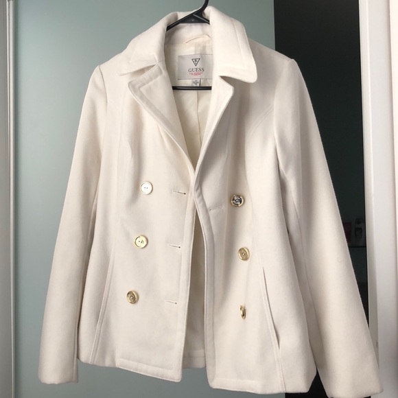 guess Jackets & Blazers - Guess white pea coat (S)